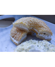 Sesame Bagel with Cream Cheese - Vegan